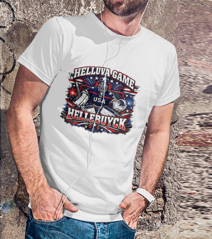 HelluVa Game Hellebuyck USA Ice Hockey World Champion T-Shirt