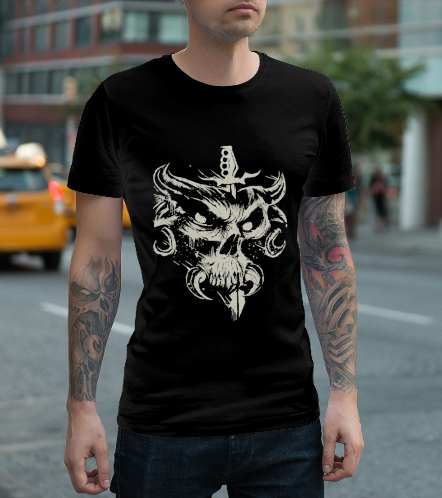 Brock Lesnar Here Comes The Pain Skull Sword T-Shirt