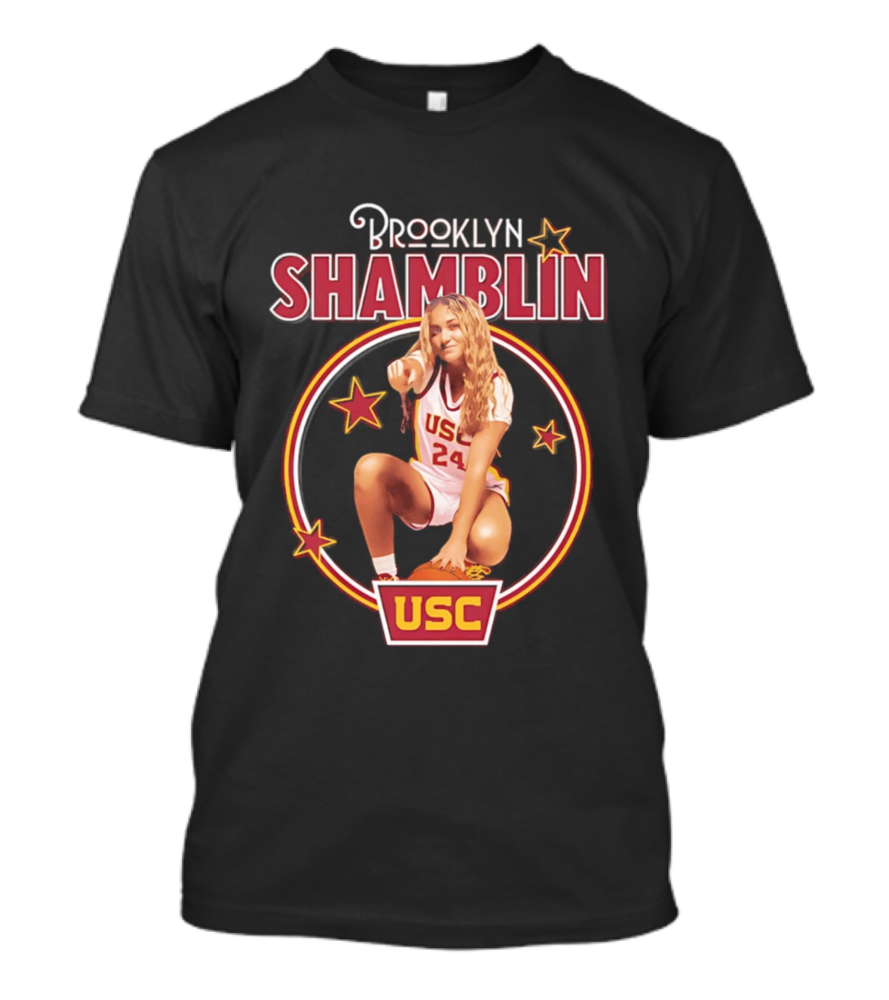 Brooklyn Shamblin USC Trojans 24 Basketball Star 2026 T-Shirt