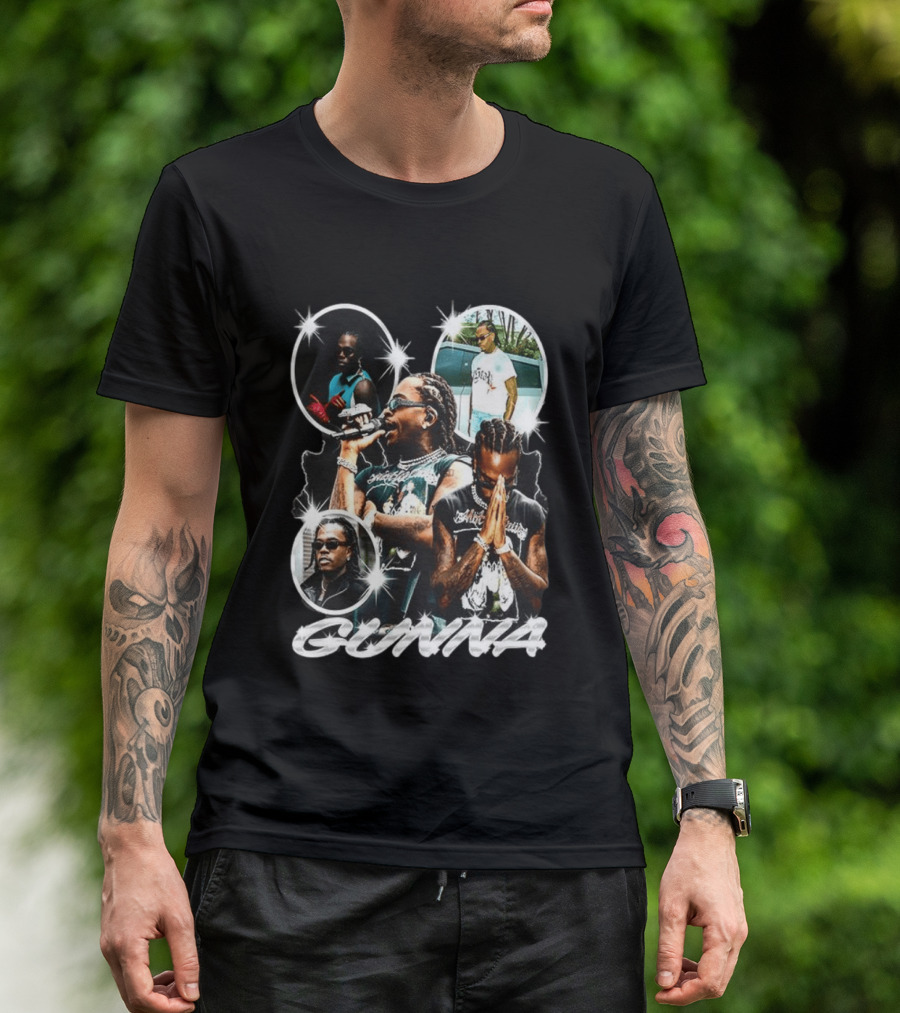 Gunna Rapper Collage With Graphic Styles And Poses T-Shirt