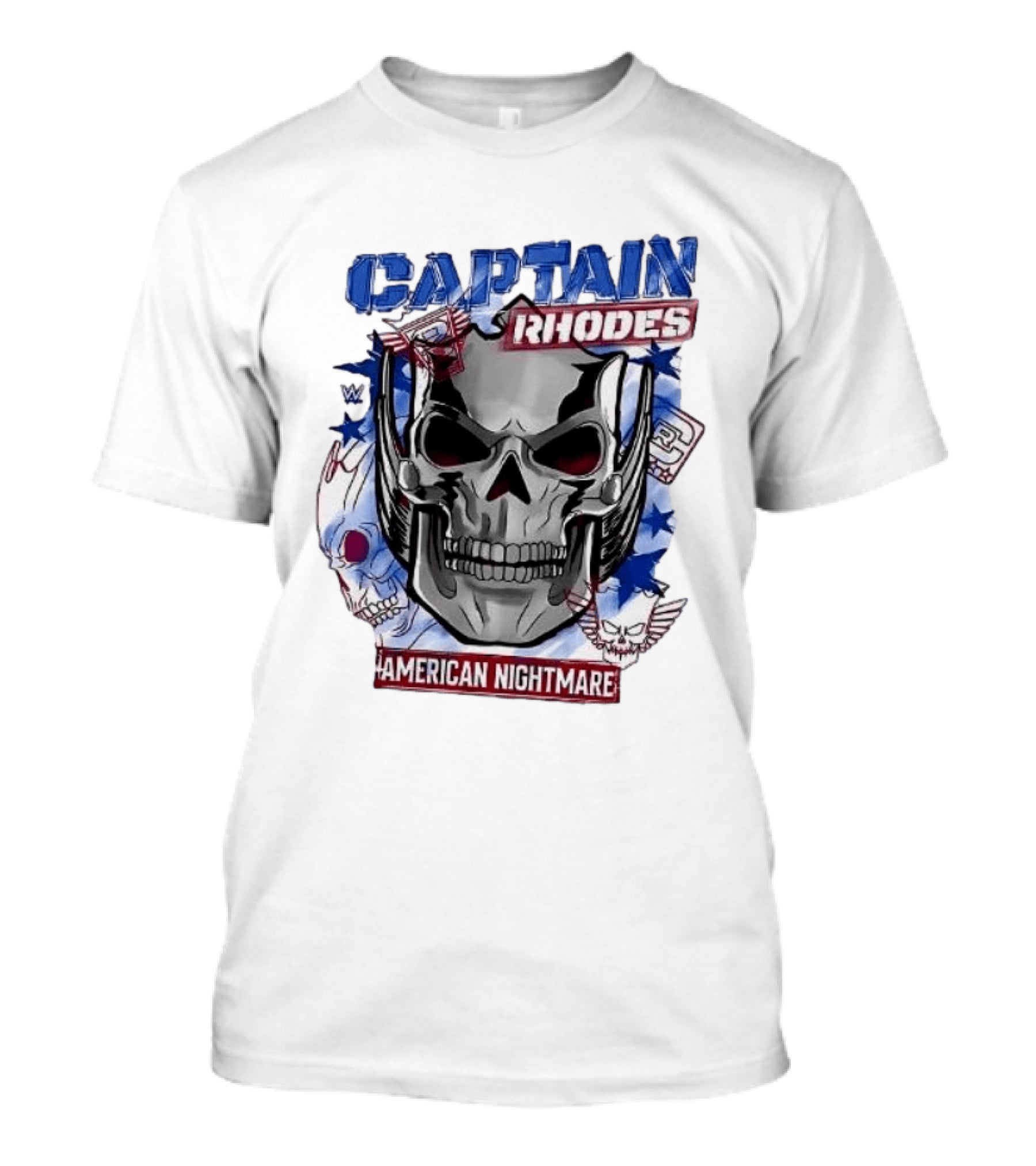 Captain Rhodes American Nightmare Skull WWE 2026 T-Shirt