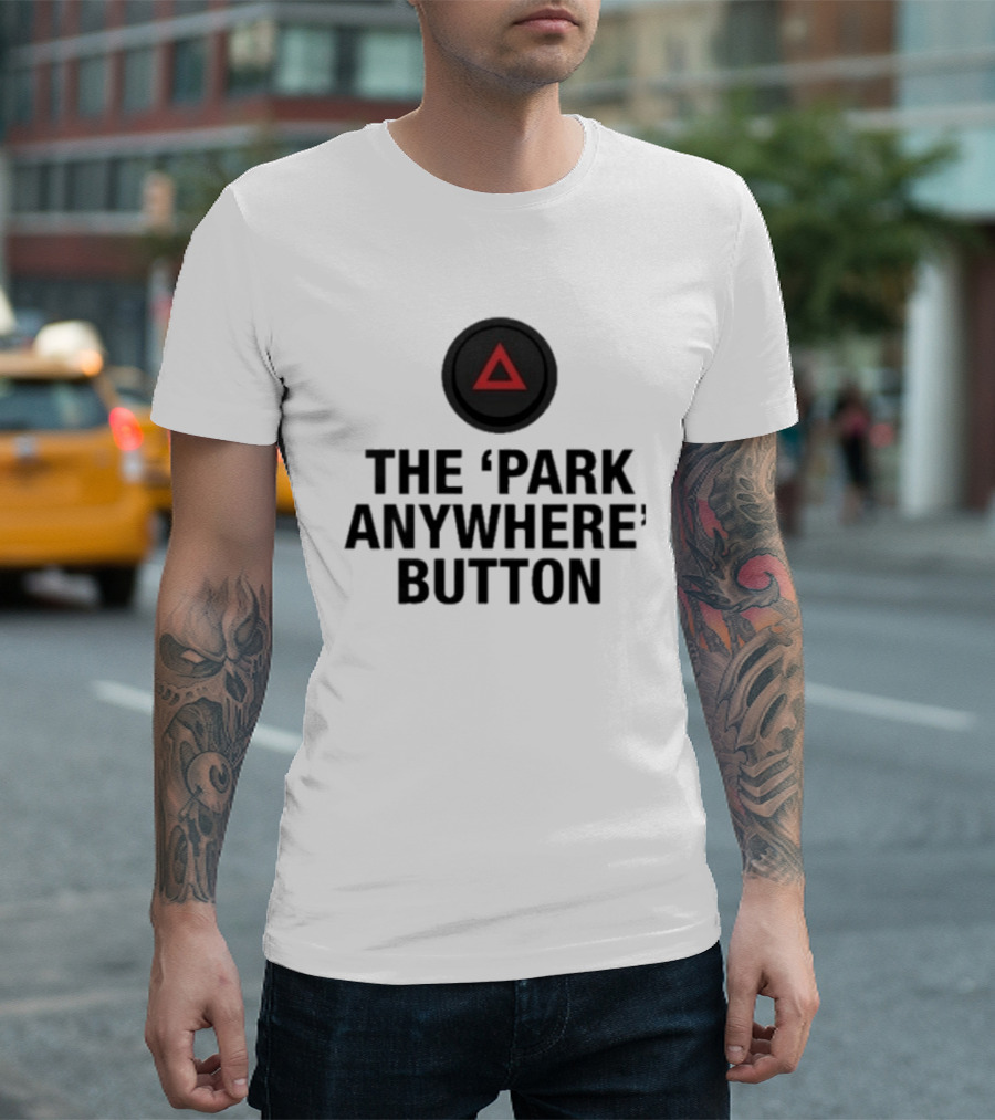 The Park Anywhere Button Red Triangle T-Shirt