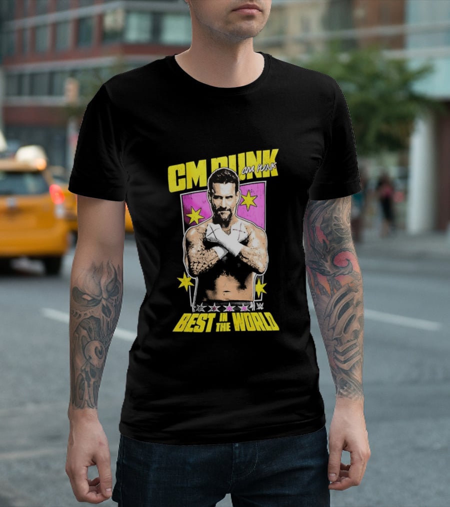 CM Punk Best In The World 2026 Stars And Pose T-Shirt