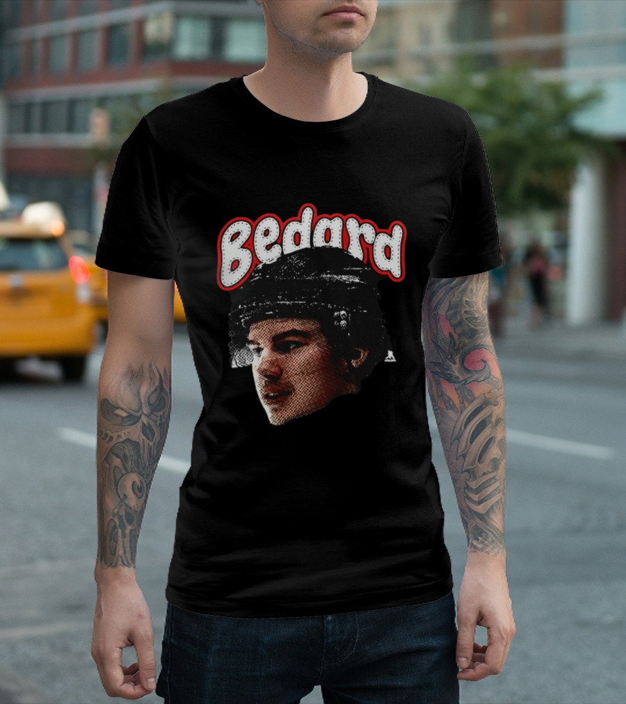 Connor Bedard Chicago Blackhawks Hockey Big Face T-Shirt