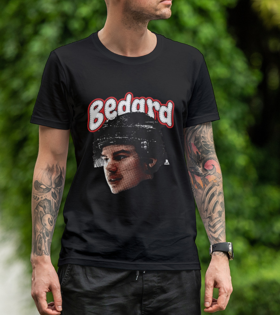 Connor Bedard Chicago Blackhawks Hockey Big Face T-Shirt