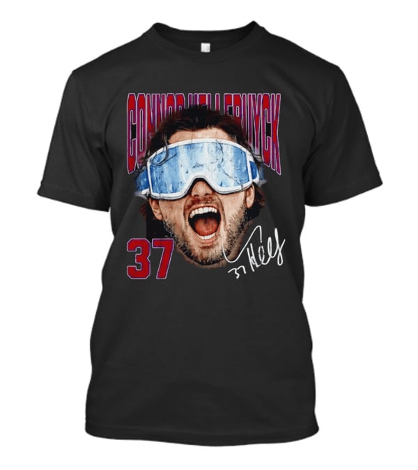 Connor Hellebuyck Winnipeg Jets Goggles 37 Big Head Image T-Shirt