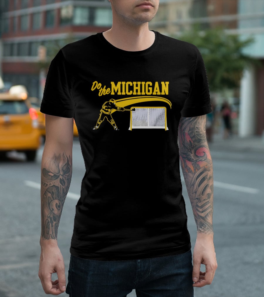 Do The Michigan Hockey Move Text Image T-Shirt