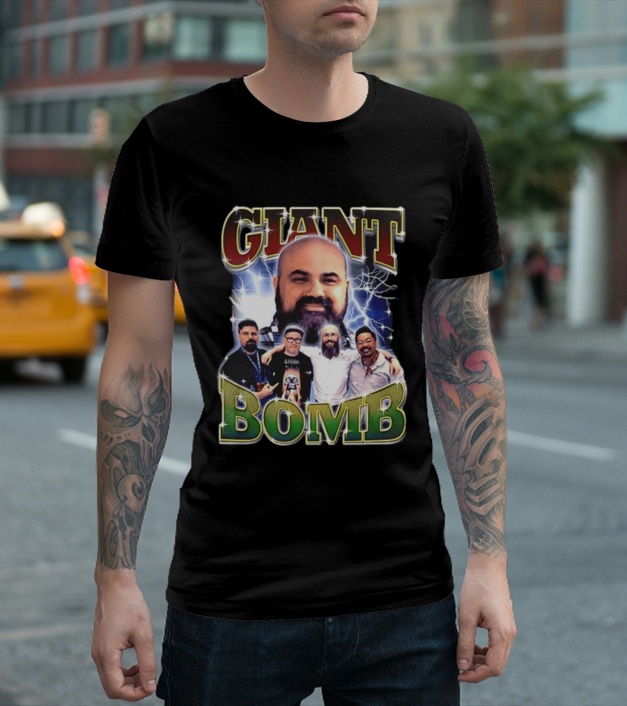 Giant Bomb 90s Electric Lightning Group T-Shirt