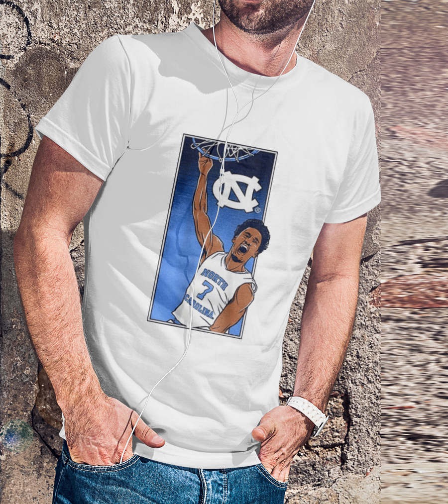 North Carolina Tar Heels Seth Trimble Basketball Dunk T-Shirt