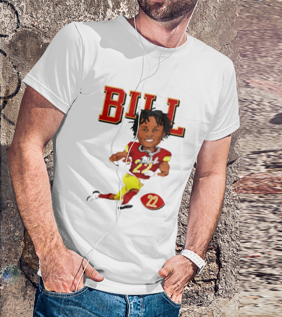 Original Bill 22 Washington Commanders Cartoon Football Player T-Shirt