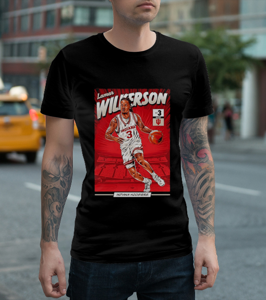 Lamar Wilkerson Indiana Hoosiers Basketball No 3 Comic T-Shirt