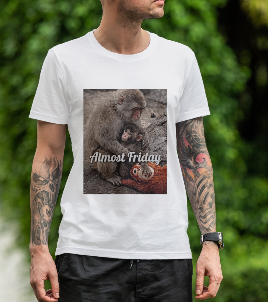Almost Friday Punch The Monkey Hug Bodyguard T-Shirt
