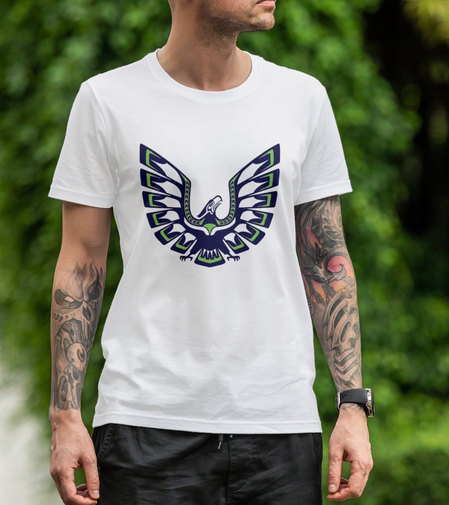 Seattle Seahawks Eagle Wings Tribal T-Shirt