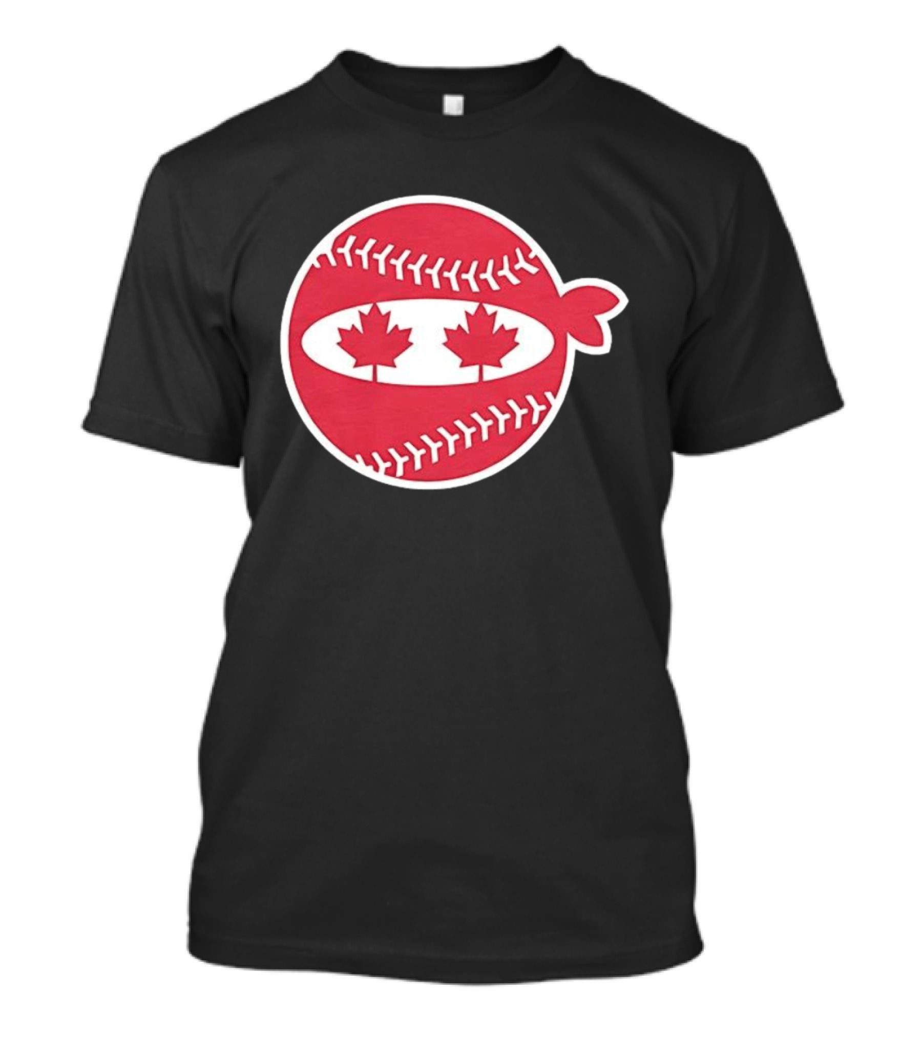 Canada Baseball Maple Leaf Ninja Pitching T-Shirt
