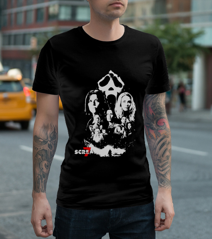 Scream 7 Cinemark Ghostface Mask Faces T-Shirt