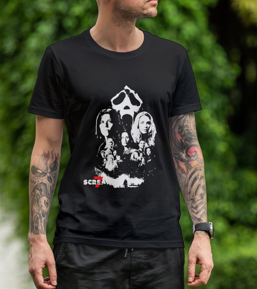 Scream 7 Cinemark Ghostface Mask Faces T-Shirt