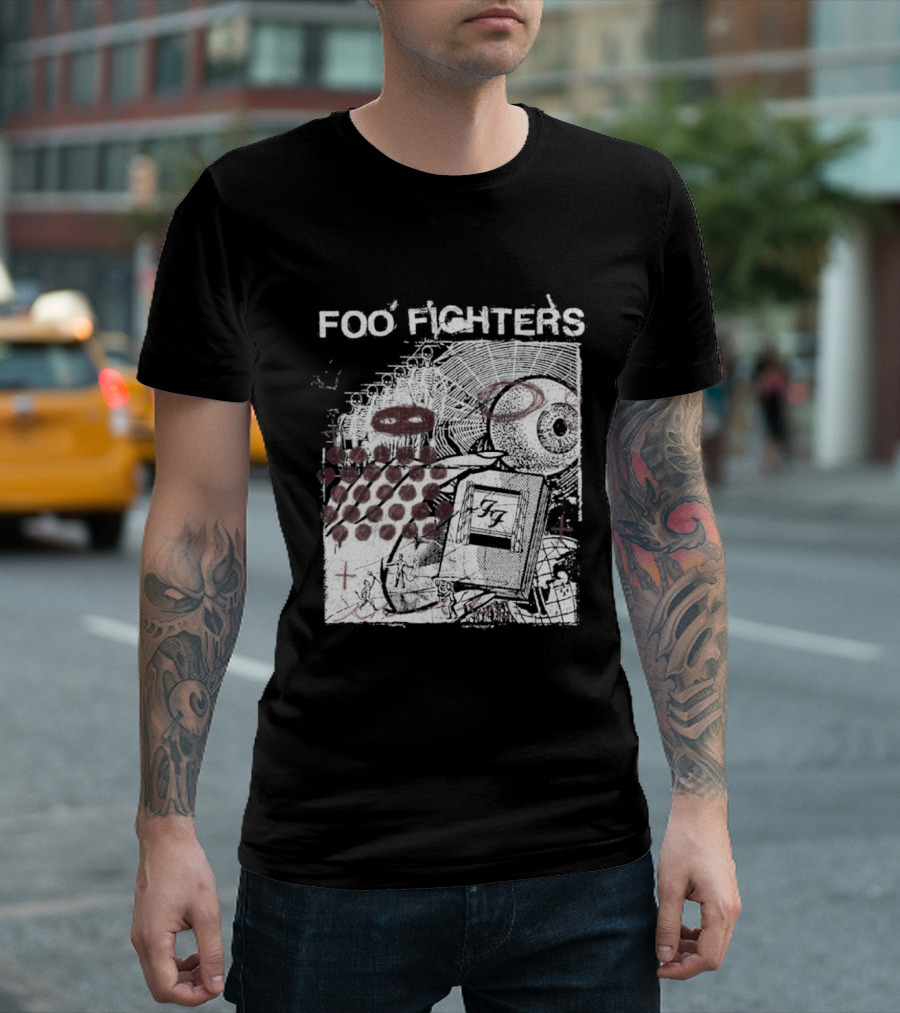 Foo Fighters Your Favorite Toy Album Abstract Pink Geometric T-Shirt