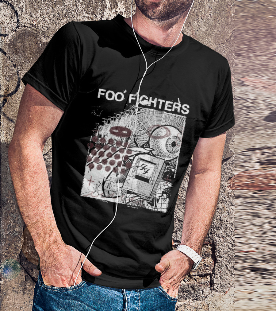 Foo Fighters Your Favorite Toy Album Abstract Pink Geometric T-Shirt