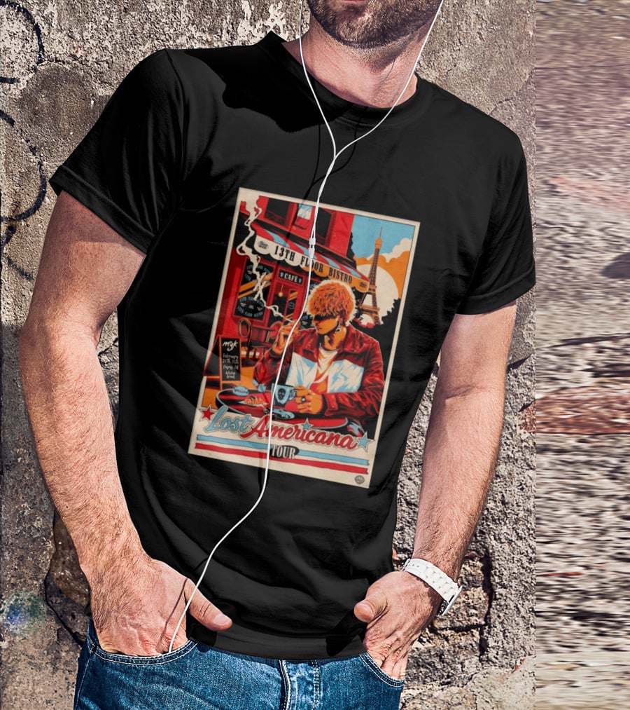 13th Floor Bistro Cafe Paris MGK February 27 2026 Lost Americana Tour T-Shirt