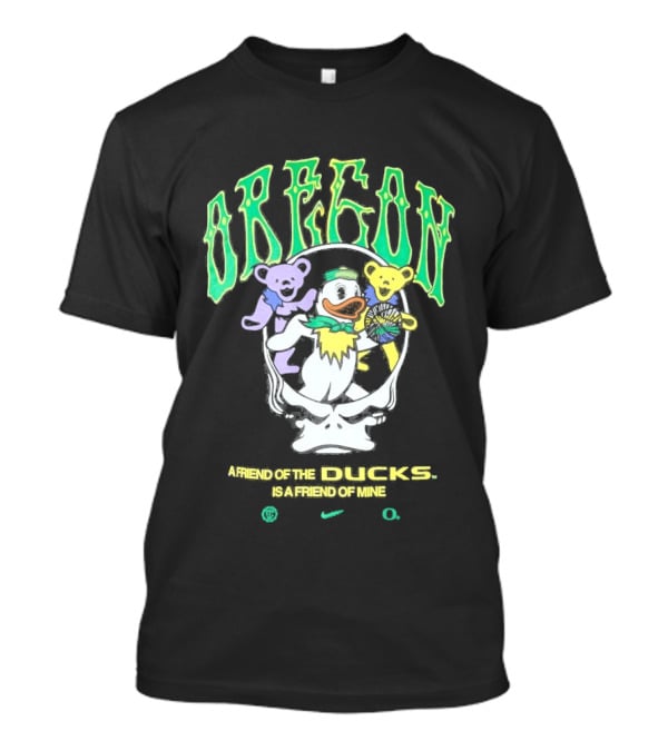 Oregon Ducks Grateful Dead Bears Collaboration Nike T-Shirt