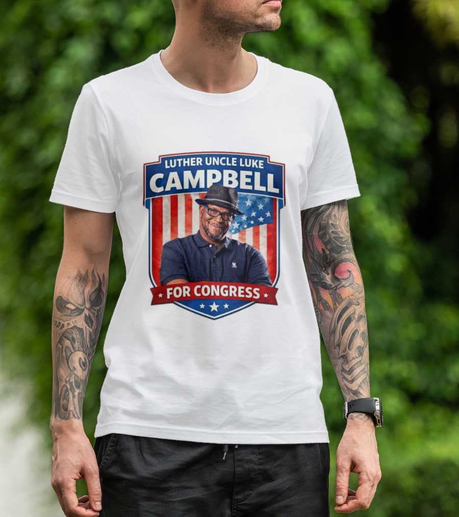 Luther Uncle Luke Campbell For Congress American Flag Leadership T-Shirt