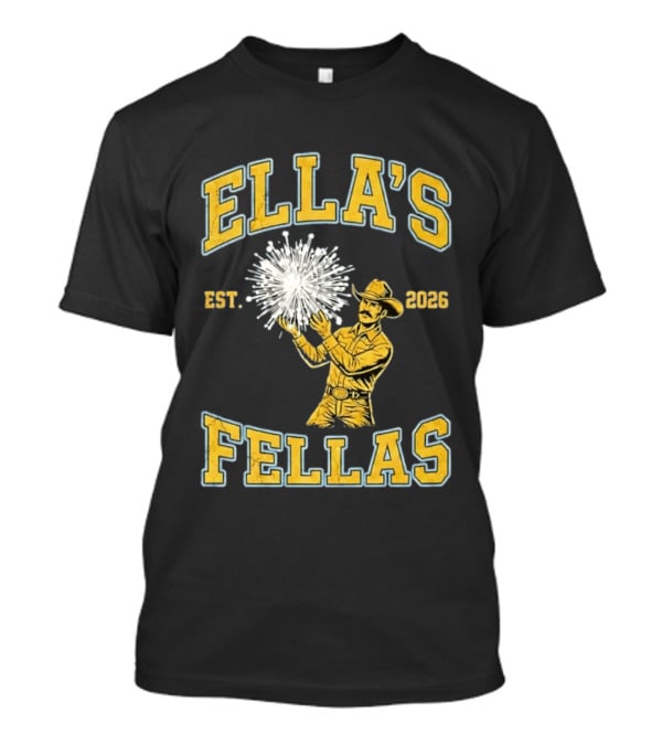 Ella Langley Ella's Fellas Est 2026 Cowboy And Fireworks T-Shirt