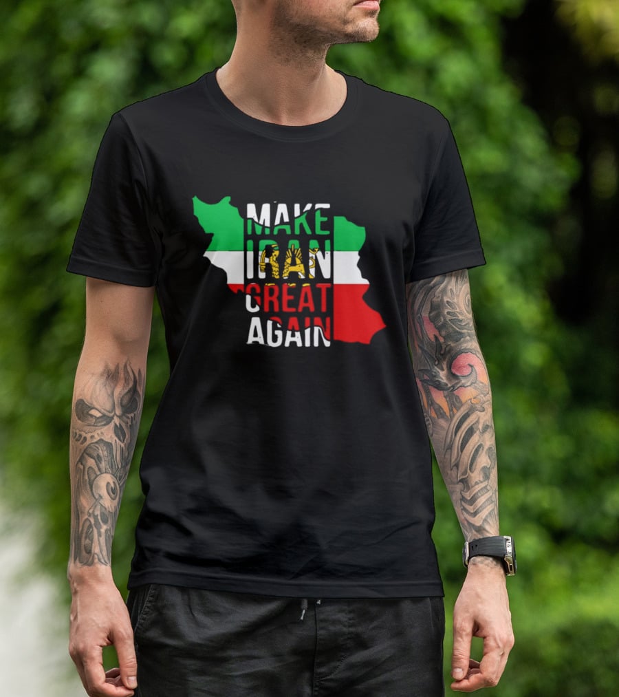 Make Iran Great Again Flag Map T-Shirt