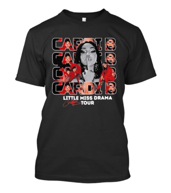 Cardi B Little Miss Drama Tour 2026 Red Glamour T-Shirt