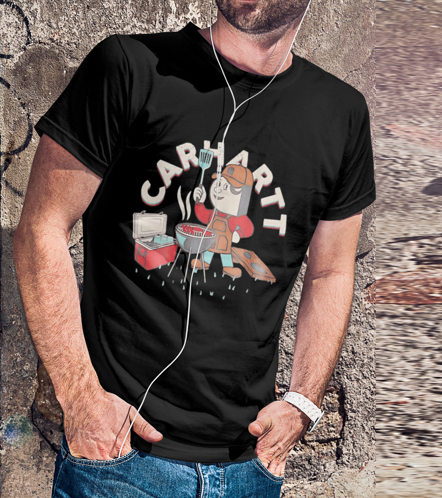Carhartt BBQ Character With Grill And Cooler T-Shirt