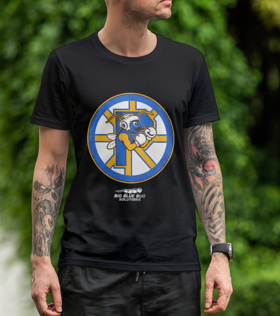 Providence Bruins Hockey Big Blue Bug Solutions Boxing Ant T-Shirt
