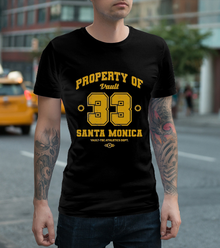 Property Of Vault Tec Santa Monica Athletics Dept 33 T-Shirt