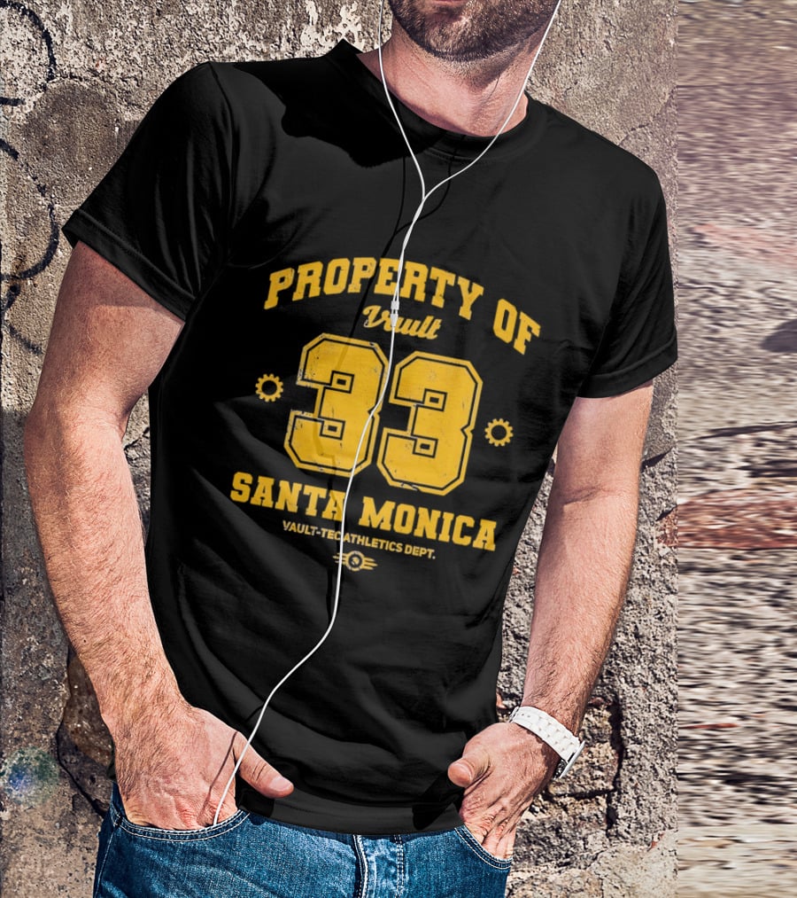 Property Of Vault Tec Santa Monica Athletics Dept 33 T-Shirt