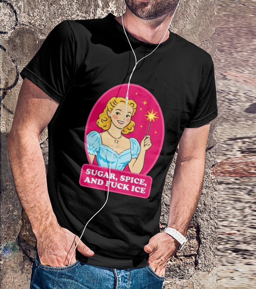 Sugar Spice And Fuck Ice Retro Cartoon Magic Wand T-Shirt