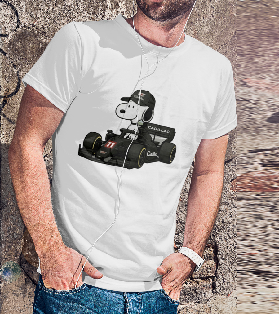 Cadillac Snoopy Formula 1 Racing Car With Number 11 T-Shirt