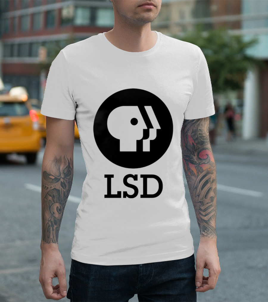 Dave Landau Wears LSD PBS T-Shirt
