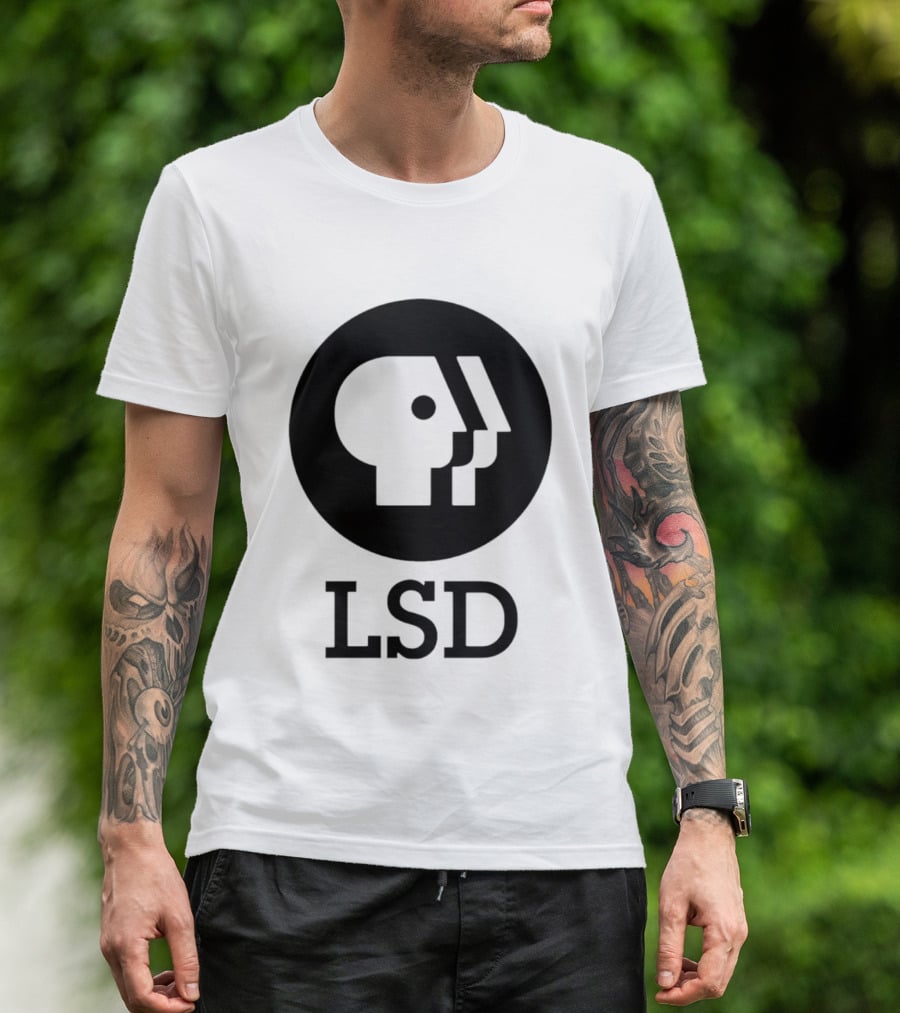Dave Landau Wears LSD PBS T-Shirt