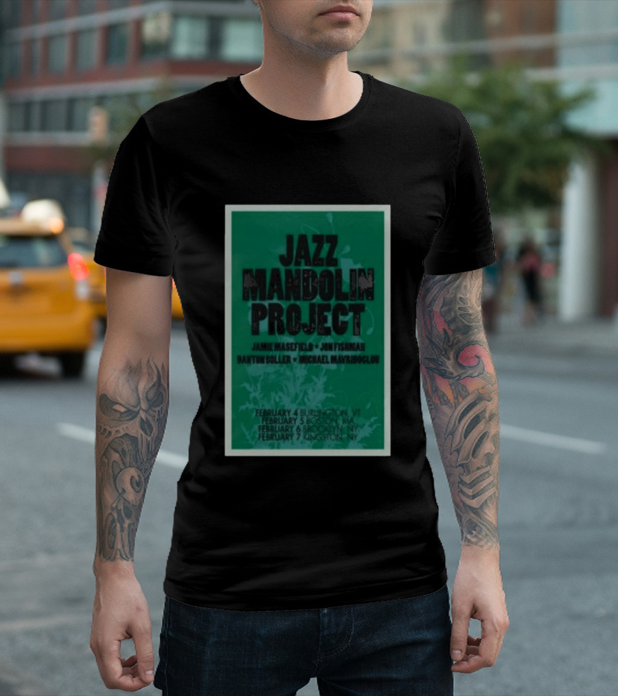 Jazz Mandolin Project Tour February Burlington Boston Brooklyn Kingston 2026 T-Shirt