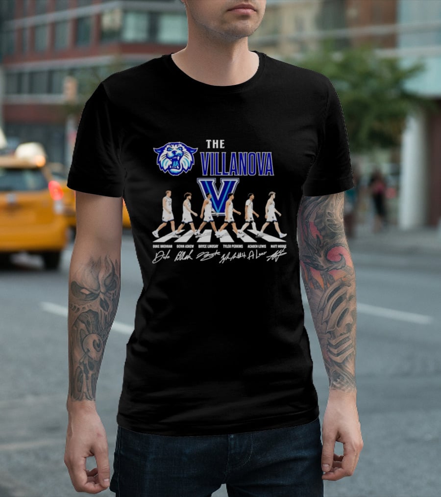 The Villanova Wildcats Basketball Player Abbey Road NCAA T-Shirt