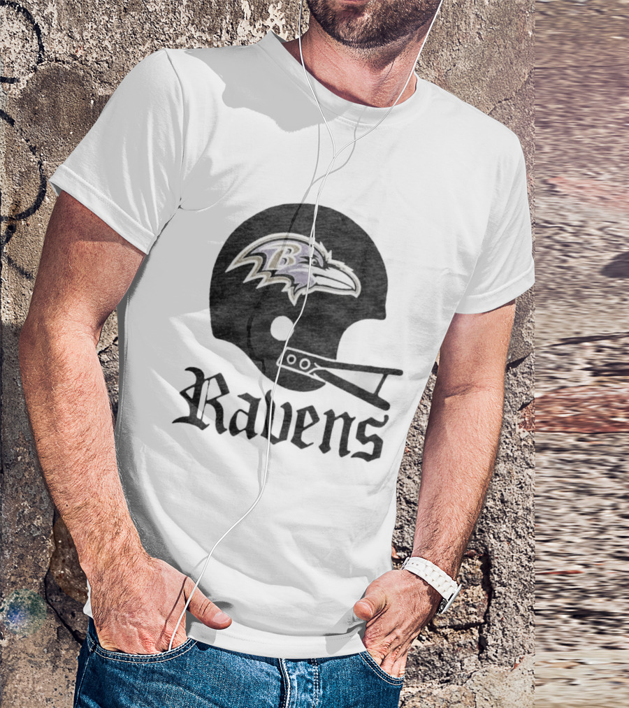 Baltimore Ravens Helmet Ravens Football Gear T-Shirt