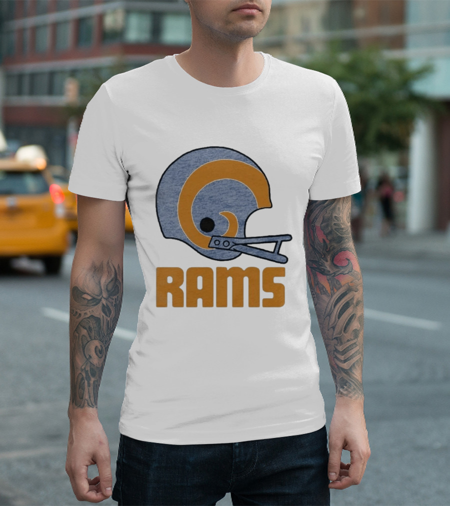 Rams Helmet Classic Football Team T-Shirt