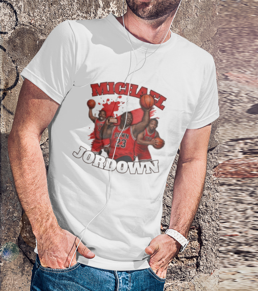 Michael Jordown Basketball Player 23 Red Jersey T-Shirt