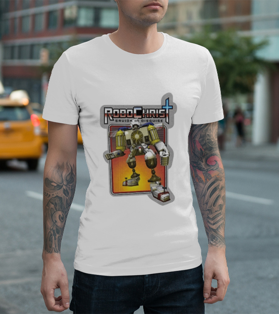 RoboChrist Savior In Disguise Transformer Robot Mashup T-Shirt