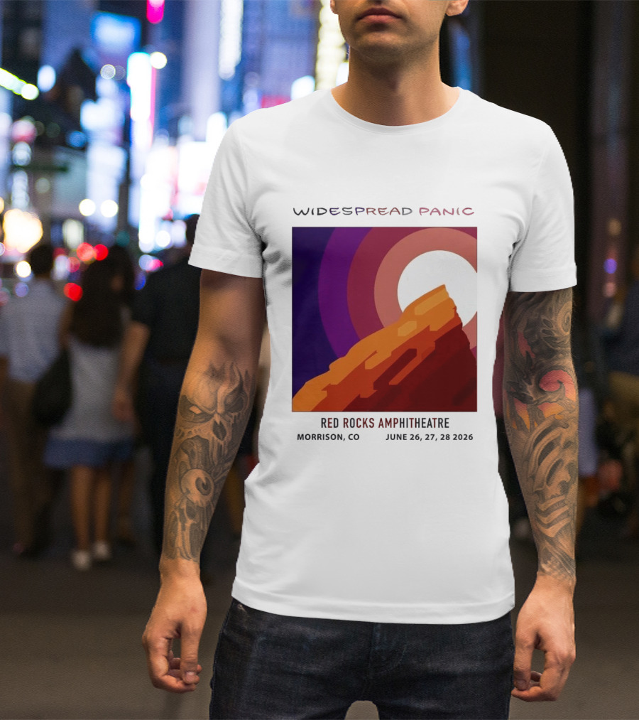 Widespread Panic Red Rocks Amphitheatre Morrison CO June 26 27 28 2026 T-Shirt