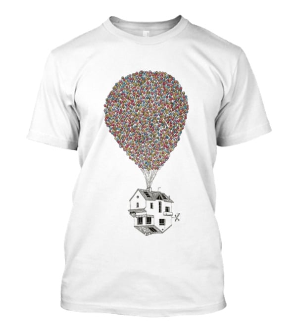 Wituka Houside Down Balloons House Uplift T-Shirt