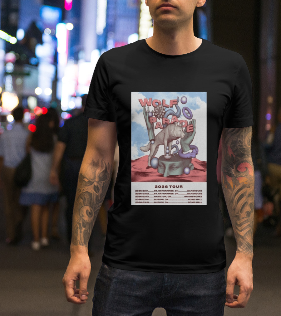Wolf Parade 2026 Tour St. Catharines Hamilton Guelph Concert Dates T-Shirt
