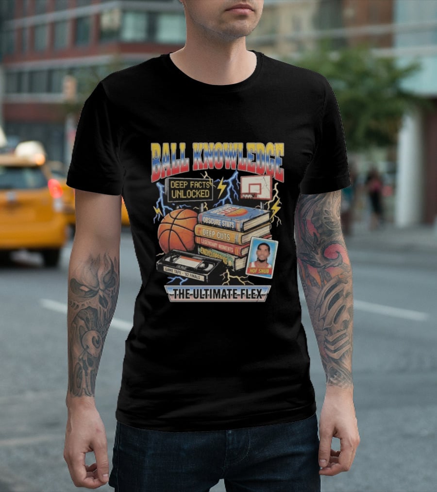 Ball Knowledge Deep Facts Obscure Stats Legendary Moments Encyclopedia Ultimate Flex T-Shirt