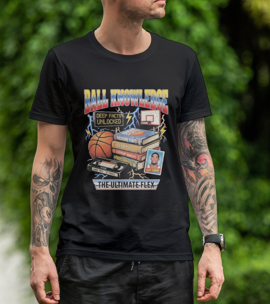 Ball Knowledge Deep Facts Obscure Stats Legendary Moments Encyclopedia Ultimate Flex T-Shirt