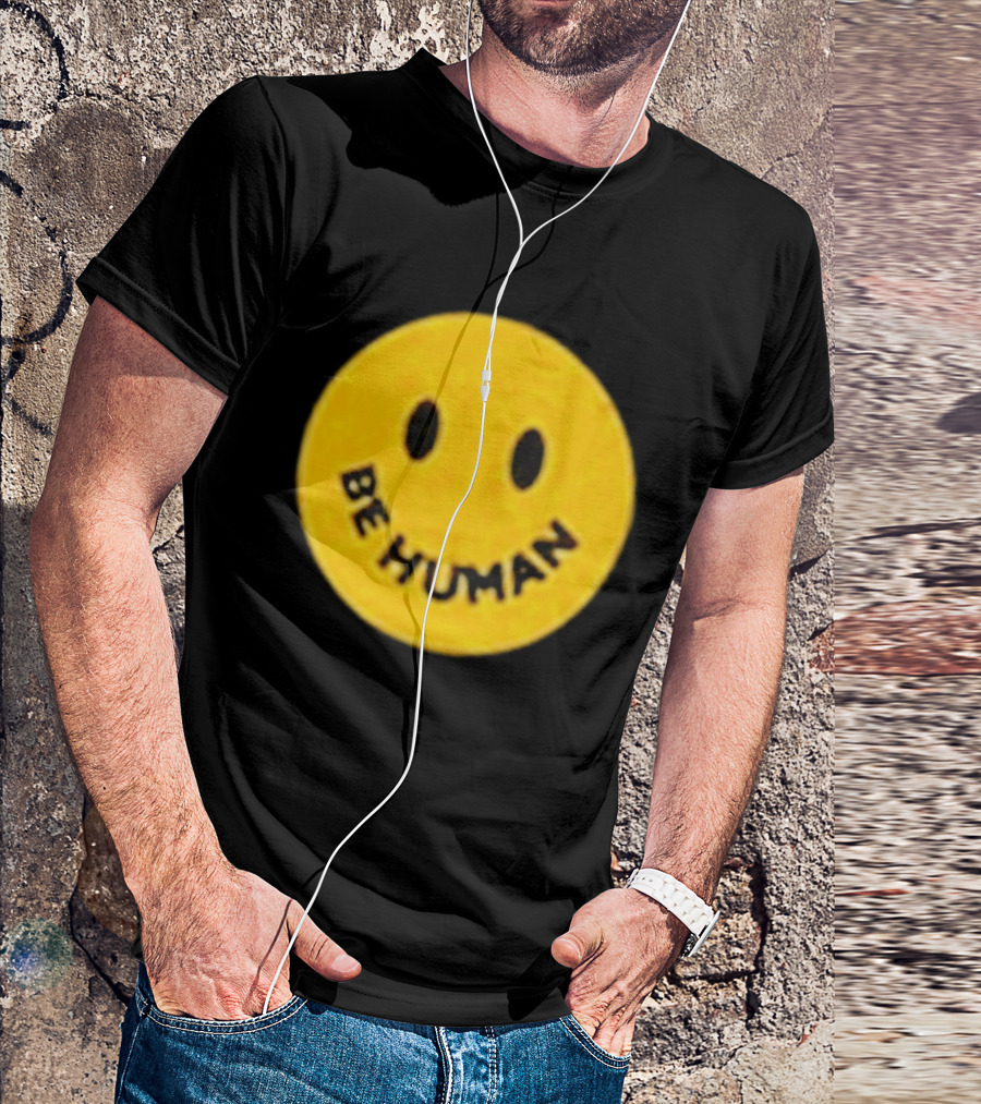 Brighten Be Human Yellow Smiley Face T-Shirt