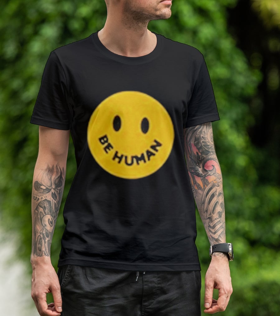 Brighten Be Human Yellow Smiley Face T-Shirt