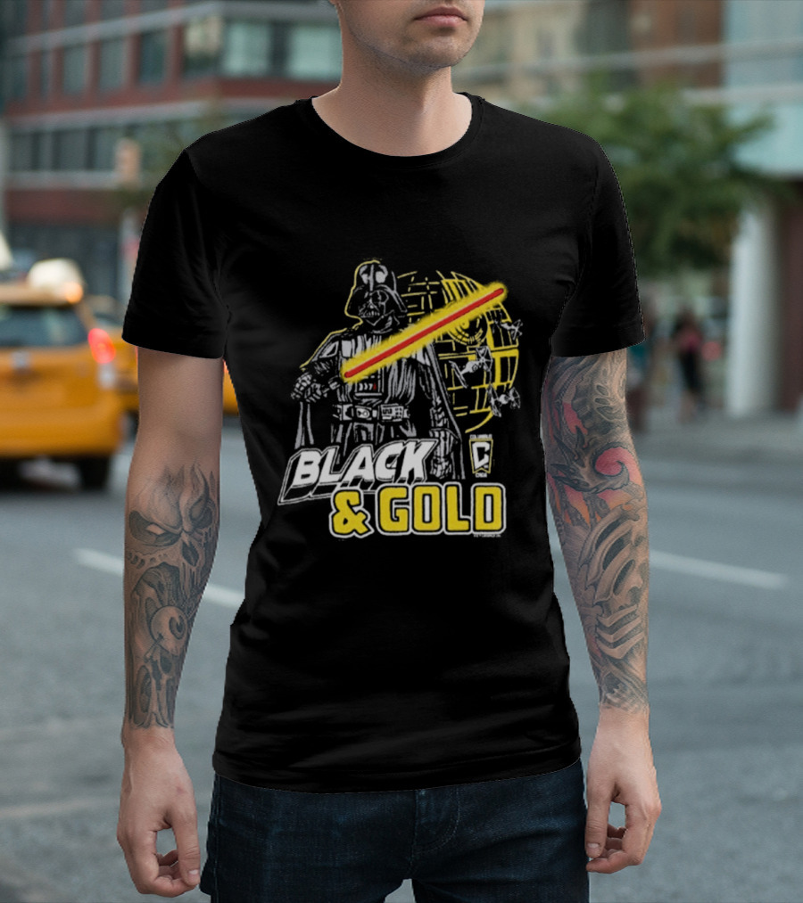 Columbus Crew Star Wars Darth Vader Black Gold T-Shirt